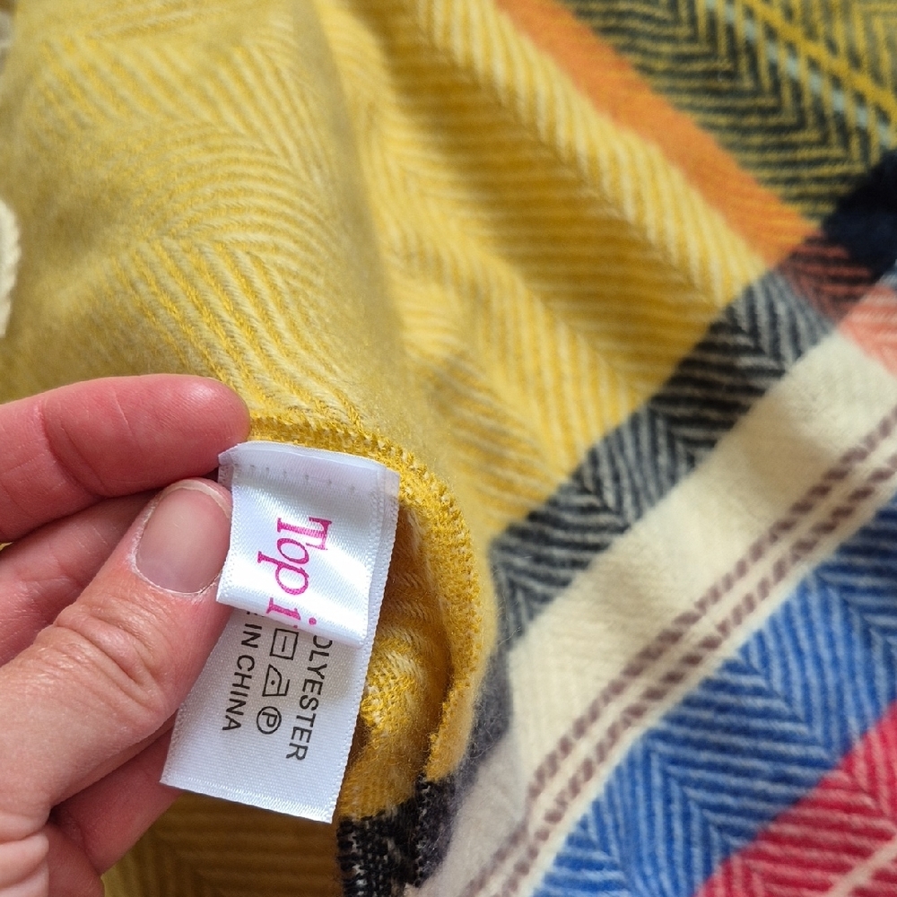 Colorful Striped Blanket Scarf - Picture 4 of 5